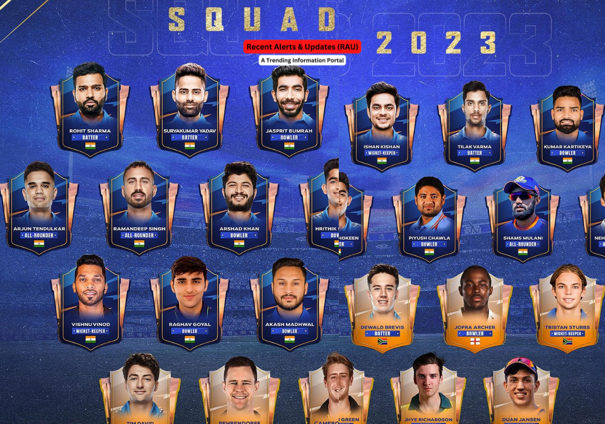 Complete Guide To Mumbai Indian IPL 2023 List | Players & Captain