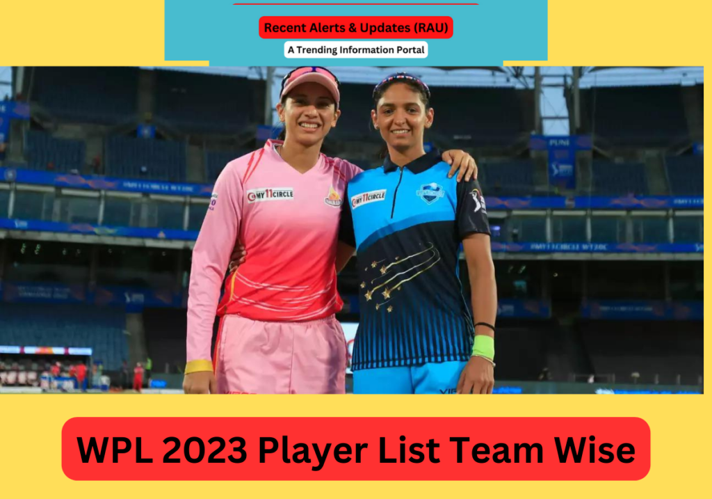 WPL 2023 Player List Team Wise